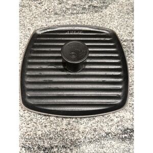 Le Creuset 9" Inch Square Matt Black Cast Iron Panini Press